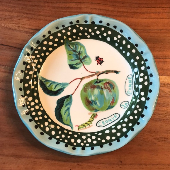 Anthropologie Dining Nathalie Lete L Croque La Pomme Dinner Plate Poshmark